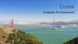 Presentation with san francisco - Theme with golden-gate-bridge-in-san background and a light blue colored foreground
