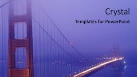  Presentation with san francisco - Theme having golden gate bridge san francisco background and a light blue colored foreground