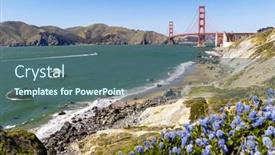  Presentation with san francisco - Slide deck having golden-gate-bridge-san-francisco and a ocean colored foreground