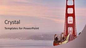  Presentation with san francisco - Slides featuring golden gate bridge view background and a soft green colored foreground