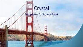  Presentation with bridge engineering - Slides featuring golden gate bridge background and a sky blue colored foreground