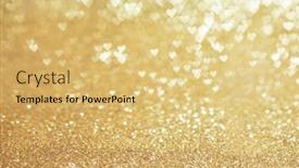  Presentation with glitter - PPT theme with golden-glitter-heart-shape-bokeh background and a yellow colored foreground