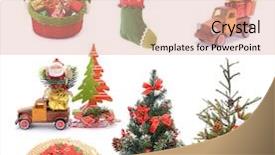  Presentation with finite element analysis - Theme featuring golden globe - christmas element collection background and a coral colored foreground