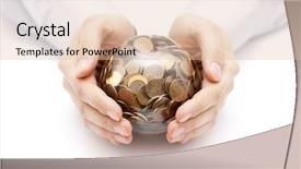  Presentation with crystal ball - Audience pleasing slides consisting of golden globe - crystal ball with money backdrop and a lemonade colored foreground