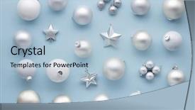  Presentation with silver christmas - Audience pleasing theme consisting of golden globe - set of silver white christmas backdrop and a light blue colored foreground