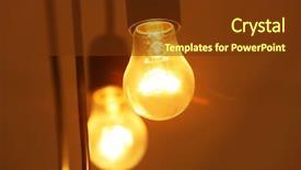  Presentation with golden light - Amazing theme having golden globe black background - decorative light bulbs backdrop and a tawny brown colored foreground