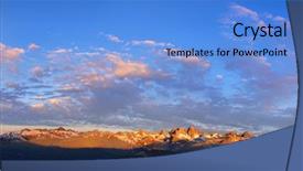  Presentation with glow - PPT theme with the minarets at mammoth background and a light blue colored foreground