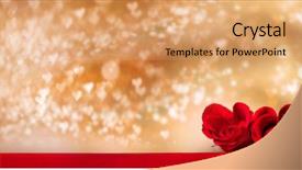  Presentation with valentines day - Cool new theme with golden glowing bokeh hearts backdrop and a coral colored foreground