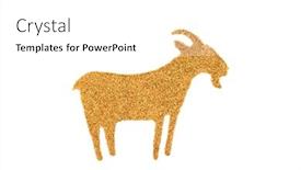  Presentation with glitter - Beautiful slide deck featuring golden-goat-made-of-glitter backdrop and a white colored foreground