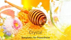  Presentation with honeycomb - Cool new presentation theme with golden honeycomb backdrop and a yellow colored foreground