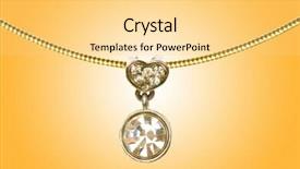  Presentation with golden openwork - Presentation theme consisting of golden jewellery against gradient background background and a blonde colored foreground