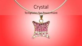  Presentation with golden frame on purple - Cool new slide deck with golden jewellery against gradient background backdrop and a coral colored foreground