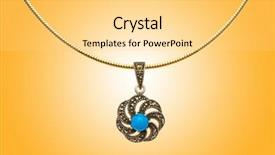  Presentation with golden - Cool new PPT theme with golden jewellery against gradient background backdrop and a blonde colored foreground