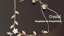  Presentation with jewelry - Slides enhanced with golden jewelry necklace and earrings background and a  colored foreground