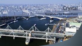  Presentation with london eye fireworks - Colorful PPT theme enhanced with golden jubilee - hungerford bridge seen from london backdrop and a light blue colored foreground