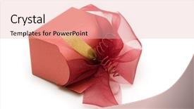  Presentation with fancy - PPT theme featuring golden jubilee - one fancy gift box background and a  colored foreground