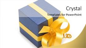  Presentation with an open gift box - Theme enhanced with golden jubilee - one fancy gift box background and a  colored foreground