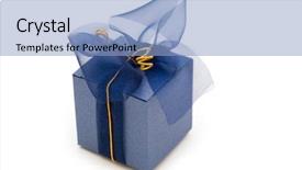  Presentation with an open gift box - Amazing PPT layouts having golden jubilee - one fancy gift box backdrop and a  colored foreground