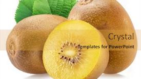  Presentation with kiwi fruit - PPT layouts featuring golden-kiwi-fruit-cross-cut background and a yellow colored foreground