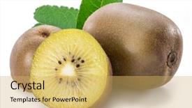  Presentation with kiwi - Presentation featuring golden kiwi fruits or chinese background and a yellow colored foreground