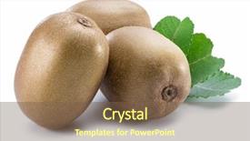  Presentation with kiwi - Presentation design with golden kiwi fruits or chinese background and a tawny brown colored foreground