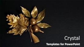  Presentation with gold black - Presentation theme enhanced with golden-leaf-golden-leaves background and a dark gray colored foreground