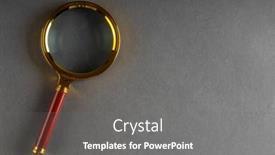  Presentation with black paper - Presentation theme featuring golden-magnifier-on-black-paper background and a gray colored foreground