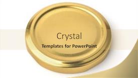  Presentation with lid - Amazing PPT theme having golden-metal-jar-lid-isolated backdrop and a yellow colored foreground