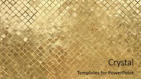  Presentation with abstract gold - Theme enhanced with golden mosaic background background and a yellow colored foreground