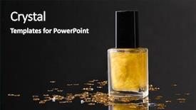 Presentation with nail - Amazing presentation theme having golden nail polish on black backdrop and a black colored foreground