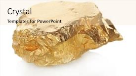  Presentation with gold nugget - Theme enhanced with golden nugget isolated on white background and a lemonade colored foreground