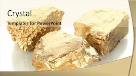  Presentation with black and gold and white - PPT layouts having golden nuggets isolated on white background and a blonde colored foreground