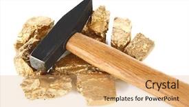  Presentation with white gold award - Amazing presentation theme having water drop backdrop and a light blue colored foreground