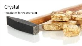  Presentation with white gold - Amazing presentation theme having hummer isolated on white backdrop and a white colored foreground