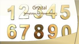  Presentation with golden numbers - Audience pleasing slide set consisting of golden numbers isolated on white backdrop and a cream colored foreground
