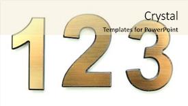  Presentation with golden numbers - Slide set featuring golden numbers one two three background and a lemonade colored foreground