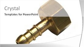  Presentation with nut - PPT theme having golden-nut-isolated-on-white background and a white colored foreground