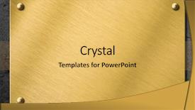  Presentation with signboard - PPT layouts consisting of golden or brass metal plate background and a yellow colored foreground