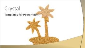  Presentation with glitter - Audience pleasing PPT layouts consisting of golden-palm-island-made backdrop and a white colored foreground