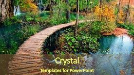  Presentation with pond - Presentation with golden path - pond background and a tawny brown colored foreground