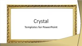  Presentation with picture frame - Theme having golden picture frame background and a white colored foreground