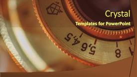  Presentation with camera film - Slide set enhanced with golden-retro-camera-lens background and a  colored foreground