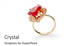  Presentation with golden - Amazing PPT theme having golden ring isolated on white backdrop and a  colored foreground