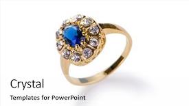  Presentation with golden - Colorful presentation theme enhanced with golden ring isolated on white background backdrop and a white colored foreground