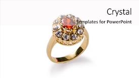  Presentation with golden - Presentation theme with golden ring isolated on white background and a  colored foreground