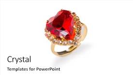  Presentation with gold food white - Audience pleasing slides consisting of golden ring isolated on white backdrop and a  colored foreground