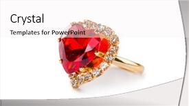  Presentation with white gold award - Colorful PPT theme enhanced with golden ring isolated on white backdrop and a  colored foreground