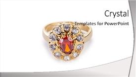  Presentation with golden - Amazing PPT theme having golden ring isolated on white backdrop and a white colored foreground