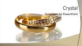  Presentation with white gold award - Presentation design featuring golden ring isolated on white background and a white colored foreground