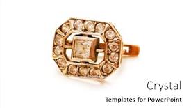  Presentation with golden - Beautiful presentation theme featuring golden ring isolated backdrop and a white colored foreground